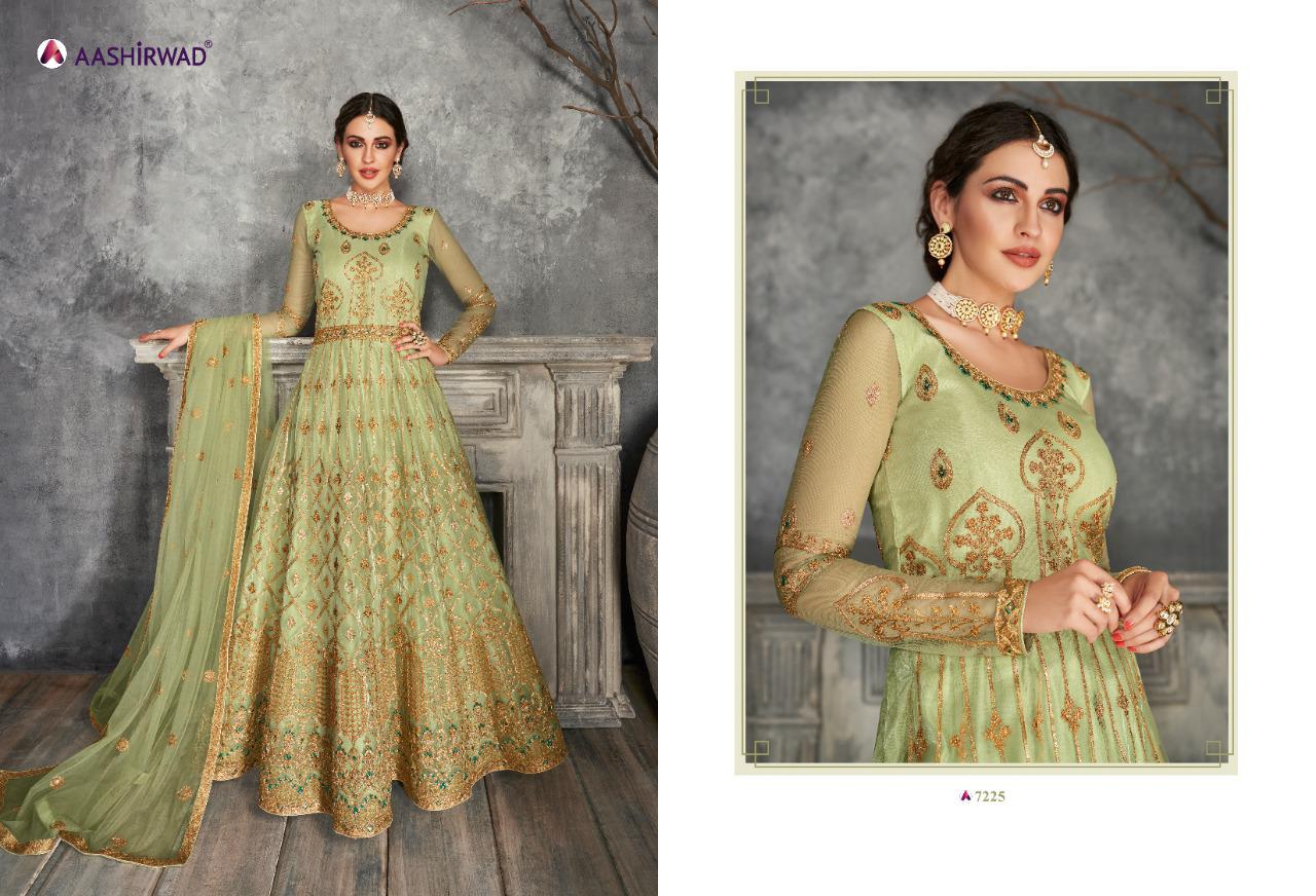 Aashirwad Kaira Net Embroidered Wedding Salwar Suits Catalog